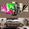 Abstract Color Batman Vs Joker - Movie 5 Panel Canvas Art Wall Decor