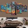 Abstract Tree 1 - Nature 5 Panel Canvas Art Wall Decor