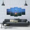 Aircraft Approach And Landing - Airplane 5 Panel Canvas Art Wall Decor