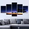 Aircraft Sunset - Aircraft 5 Panel Canvas Art Wall Decor