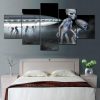 Alien Space Ship - Space 5 Panel Canvas Art Wall Decor