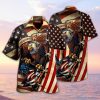 American Eagle Fly Flag Hawaiian Shirt