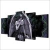Angel Girl With Wings And Skull - Abstract 5 Panel Canvas Art Wall Decor