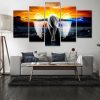 Angel Good Evil Sunset - Abstract 5 Panel Canvas Art Wall Decor