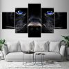 Animal Blue Eyes - Animal 5 Panel Canvas Art Wall Decor
