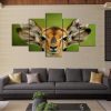 Antelope 01 - Animal 5 Panel Canvas Art Wall Decor