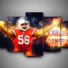 Arizona Cardinals - Karlos Dansby - Sport 5 Panel Canvas Art Wall Decor