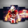 Arizona Cardinals - Tyrann Mathieu - Sport 5 Panel Canvas Art Wall Decor