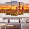 Arizona Large Sonoran Desert - Nature 5 Panel Canvas Art Wall Decor