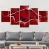 Arkansas Razorback Basketball - Sport 5 Panel Canvas Art Wall Decor