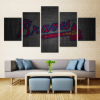 Atlanta Braves Baseball 1 - Sport 5 Panel Canvas Art Wall Decor