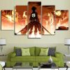 Attack On Titan Eren Yeager - Anime 5 Panel Canvas Art Wall Decor