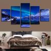 Aurora Borealis 3 - Nature 5 Panel Canvas Art Wall Decor