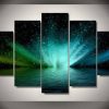 Aurora Borealis Northern Lights 1 - Nature 5 Panel Canvas Art Wall Decor