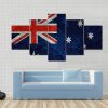 Australian Flag - Abstract 5 Panel Canvas Art Wall Decor