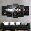 Back To The Future Delorean 2 - Automative 5 Panel Canvas Art Wall Decor