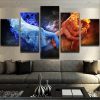 Balance In Love - Abstract 5 Panel Canvas Art Wall Decor
