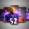 Baltimore Ravens - Ray Lewis #1 - Sport 5 Panel Canvas Art Wall Decor