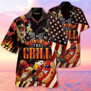 Barbecue If You Need Me I Will Be At The Grill All Over Printed Hawaiian Shirt