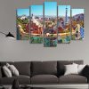 Barcelona 01 - Nature 5 Panel Canvas Art Wall Decor