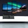 Beach Aurora - Nature 5 Panel Canvas Art Wall Decor