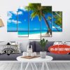 Beach Seascape 2 - Nature 5 Panel Canvas Art Wall Decor