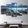 Beach water 2 - Nature 5 Panel Canvas Art Wall Decor