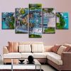 Beautiful Building - Nature 5 Panel Canvas Art Wall Decor