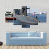 Beautiful Docked Submarine - Automative 5 Panel Canvas Art Wall Decor