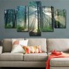 Beautiful Sunrise Natural Landscape 2 - Nature 5 Panel Canvas Art Wall Decor