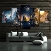 Beauty And The Beast 02 - Movie 5 Panel Canvas Art Wall Decor