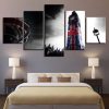 Big Ben Parliament London England - Nature 5 Panel Canvas Art Wall Decor