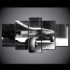 Black And White Photo Of Skateboard - Sport 5 Panel Canvas Art Wall Decor