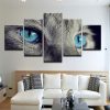 Blue Eyed Cat - Animal 5 Panel Canvas Art Wall Decor
