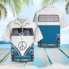 Blue Hippie Bus Hawaiian Shirt Summer Button Up