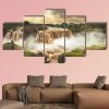Blue Nile Falls In Ethiopia - Nature 5 Panel Canvas Art Wall Decor