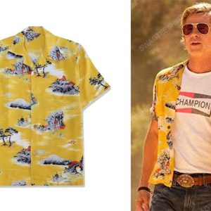 Brad Pitt Hollywood Actor Celebrity Summer Vacation Hawaiian Shirt