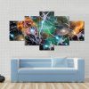 Brain Cells And Deep Space - Abstract 5 Panel Canvas Art Wall Decor