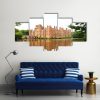 Brick Herstmonceux Castle - Nature 5 Panel Canvas Art Wall Decor