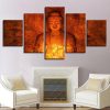 Buddha Buddhism Vintage - Religion 5 Panel Canvas Art Wall Decor