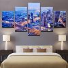 Burj Khalifa Tower - Nature 5 Panel Canvas Art Wall Decor