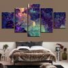 Butterfly Firefly - Nature 5 Panel Canvas Art Wall Decor