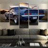 Camaro Ss Car Sunset - Automative 5 Panel Canvas Art Wall Decor