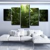 Cannabis Jungle - Nature 5 Panel Canvas Art Wall Decor