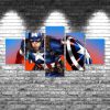 Captain America - Movie 5 Panel Canvas Art Wall Decor