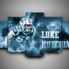 Carolina Panthers - Luke Kuechly 1 - Sport 5 Panel Canvas Art Wall Decor