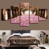 Cherry Blossom Trail - Nature 5 Panel Canvas Art Wall Decor