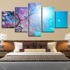 Cherry Blossoms Under A Blue Sky - Nature 5 Panel Canvas Art Wall Decor