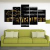 Chevrolet Symbol Rustic Flag 3 - Abstract 5 Panel Canvas Art Wall Decor