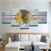 Chicago Blackhawks 2 - Sport 5 Panel Canvas Art Wall Decor